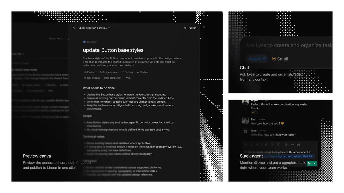 Lyse product interface
