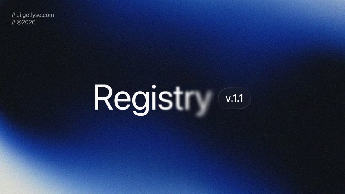 Lyse Registry documentation and component browser